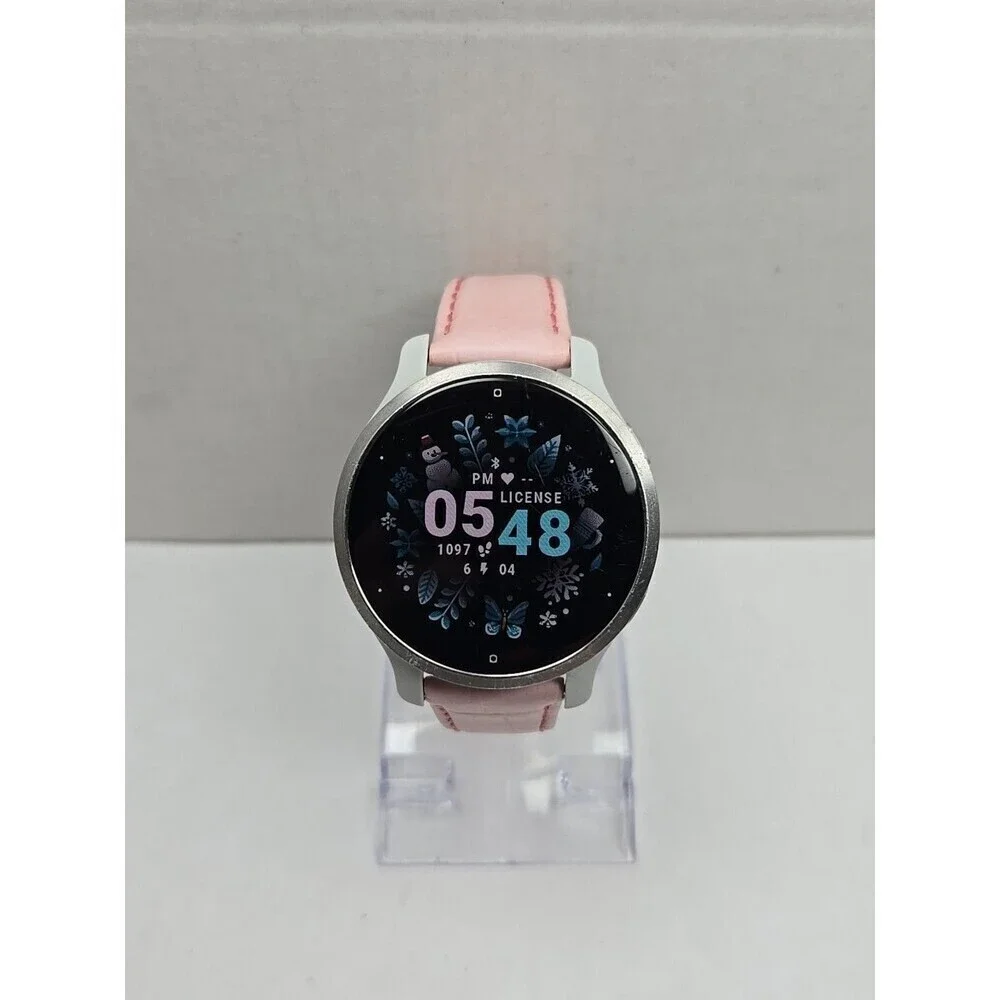 Garmin Venu 2S Smartwatch 40mm GPS Music Multi GNSS AMOLED Silver W/ Charger